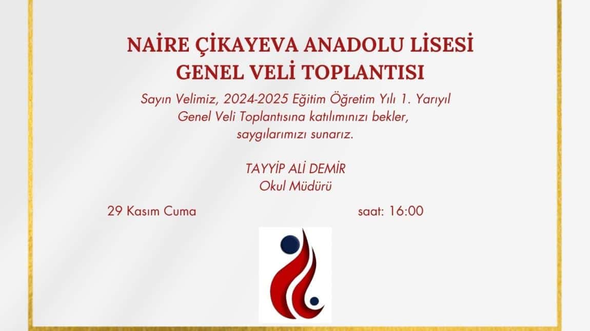 1. DÖNEM GENEL VELİ TOPLANTISI